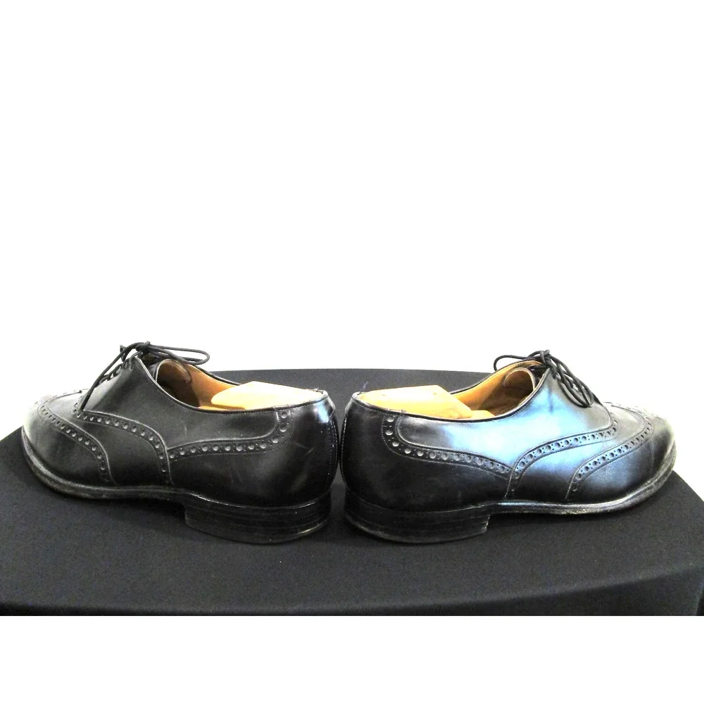 Johnston & Murphy Aristocraft Black Leather Wingtip Oxford Dress Shoes 10.5 E/C